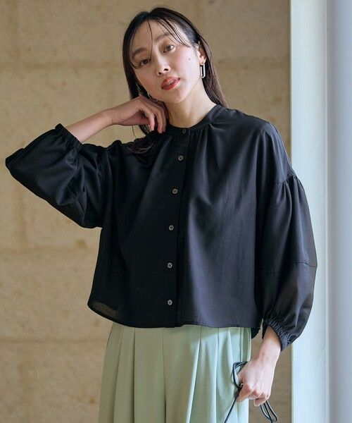 ANY / エニィ シャツ・ブラウス | シアーテックリネンギャザーブラウス | 詳細25