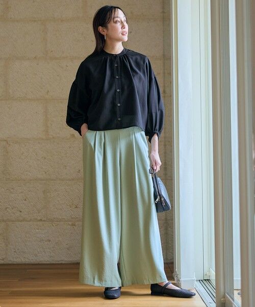 ANY / エニィ シャツ・ブラウス | 【洗濯機可】シアーテックリネンギャザーブラウス | 詳細30