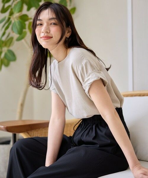 ANY / エニィ シャツ・ブラウス | ヨーロピアンリネンツイストスリーブブラウス | 詳細1