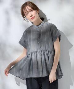 ANY / エニィ シャツ・ブラウス | 【洗濯機可】半袖ティアードブラウス