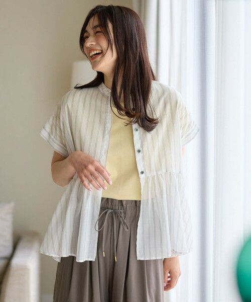 ANY / エニィ シャツ・ブラウス | 【洗濯機可】半袖ティアードブラウス | 詳細1