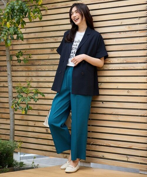 ANY / エニィ テーラードジャケット | 【セットアップ可】サラサラテックリネン半袖テーラードジャケット | 詳細20