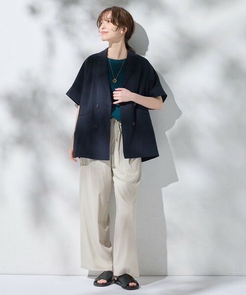 ANY / エニィ テーラードジャケット | 【セットアップ可】サラサラテックリネン半袖テーラードジャケット | 詳細25