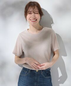 ANY / エニィ カットソー | 【洗濯機可】ラメテレコTシャツ