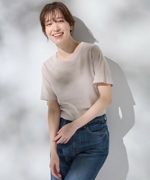 ANY / エニィ カットソー | 【洗濯機可】ラメテレコTシャツ | 詳細5