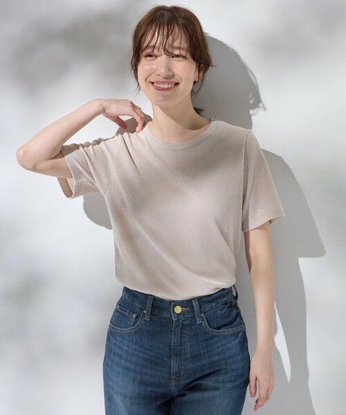 ANY / エニィ カットソー | 【洗濯機可】ラメテレコTシャツ | 詳細6