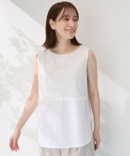 ANY / エニィ カットソー | ラウンドヘムコンビインナー | 詳細1