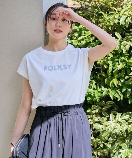 ANY / エニィ カットソー | グリッタープリントロゴＴシャツ | 詳細1