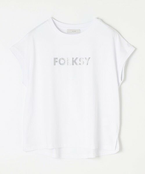 ANY / エニィ カットソー | 【洗濯機可/接触冷感】グリッタープリントロゴＴシャツ | 詳細7