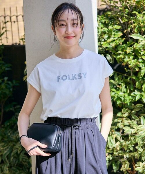 ANY / エニィ カットソー | 【洗濯機可/接触冷感】グリッタープリントロゴＴシャツ | 詳細2