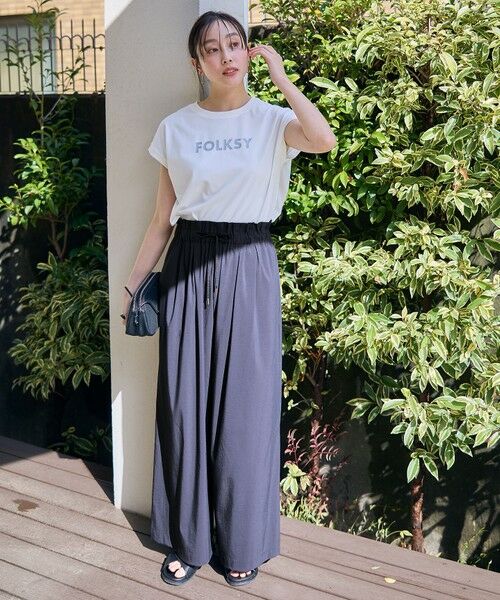 ANY / エニィ カットソー | 【洗濯機可/接触冷感】グリッタープリントロゴＴシャツ | 詳細5