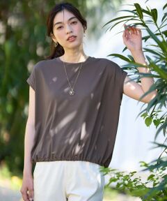ANY / エニィ カットソー | 【洗濯機可/UVケア】シルケットスムースドロストＴシャツ