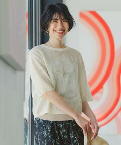 ANY / エニィ ニット・セーター | 【洗濯機可/アンチピリング】アイレットメッシュニット