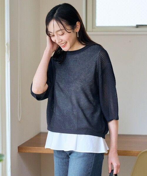 ANY / エニィ ニット・セーター | アイレットメッシュニット | 詳細27