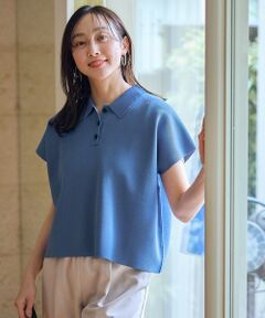 ANY / エニィ ニット・セーター | 【洗濯機可/アンチピリング/UVカット】ミラノリブニットポロ