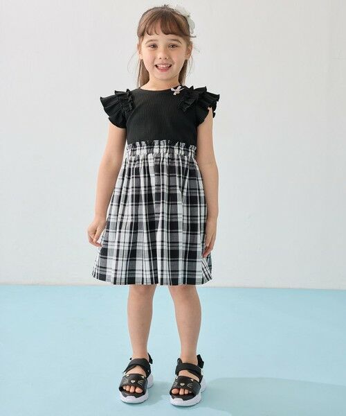 ANY / エニィ ロング・マキシ丈ワンピース | チェック ドッキングワンピース | 詳細2