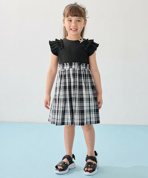 ANY / エニィ ロング・マキシ丈ワンピース | チェック ドッキングワンピース | 詳細3