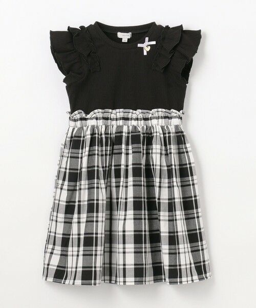 ANY / エニィ ロング・マキシ丈ワンピース | チェック ドッキングワンピース | 詳細6