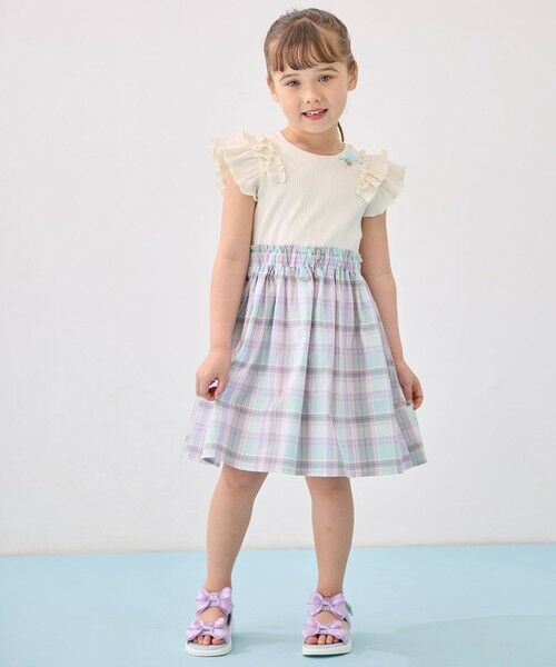 ANY / エニィ ロング・マキシ丈ワンピース | チェック ドッキングワンピース | 詳細13