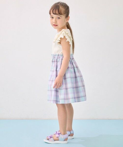 ANY / エニィ ロング・マキシ丈ワンピース | チェック ドッキングワンピース | 詳細15