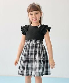 ANY / エニィ ロング・マキシ丈ワンピース | チェック ドッキングワンピース