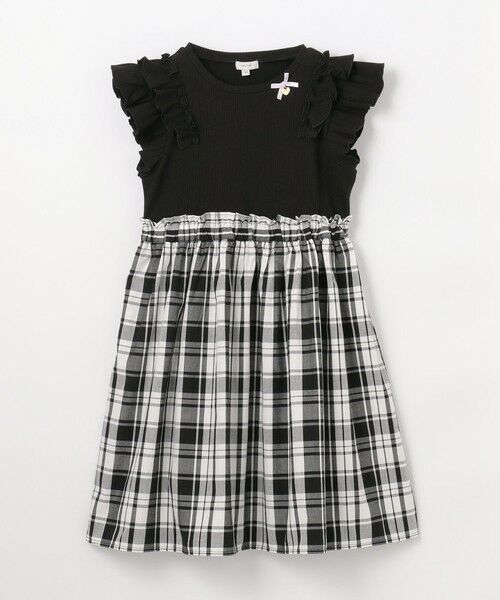 ANY / エニィ ロング・マキシ丈ワンピース | チェック ドッキングワンピース | 詳細6