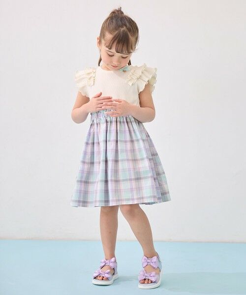 ANY / エニィ ロング・マキシ丈ワンピース | チェック ドッキングワンピース | 詳細14