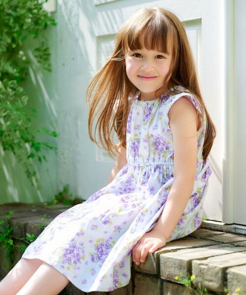 ANY/エニィ 総柄 サマーワンピース アジサイ 140