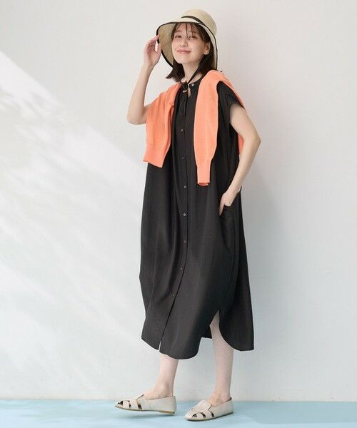 ANY / エニィ ミニ丈・ひざ丈ワンピース | 【洗濯機可/UVケア】スパンボイル撥水ワンピース | 詳細4