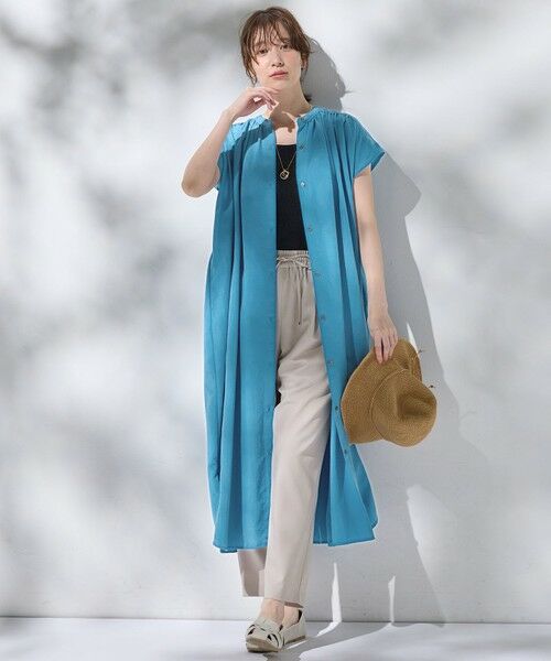 ANY / エニィ ミニ丈・ひざ丈ワンピース | 【洗濯機可/UVケア】スパンボイル撥水ワンピース | 詳細6