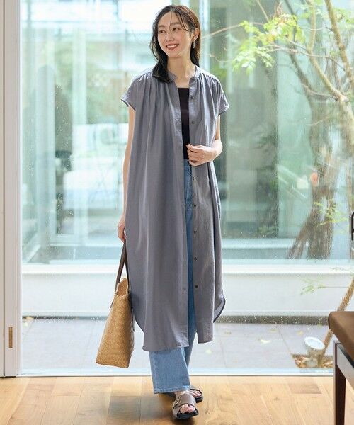 ANY / エニィ ミニ丈・ひざ丈ワンピース | 【洗濯機可/UVケア】スパンボイル撥水ワンピース | 詳細10