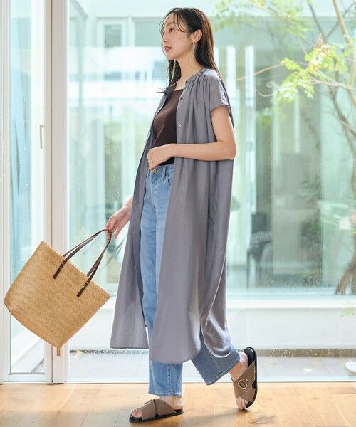 ANY / エニィ ミニ丈・ひざ丈ワンピース | 【洗濯機可/UVケア】スパンボイル撥水ワンピース | 詳細11