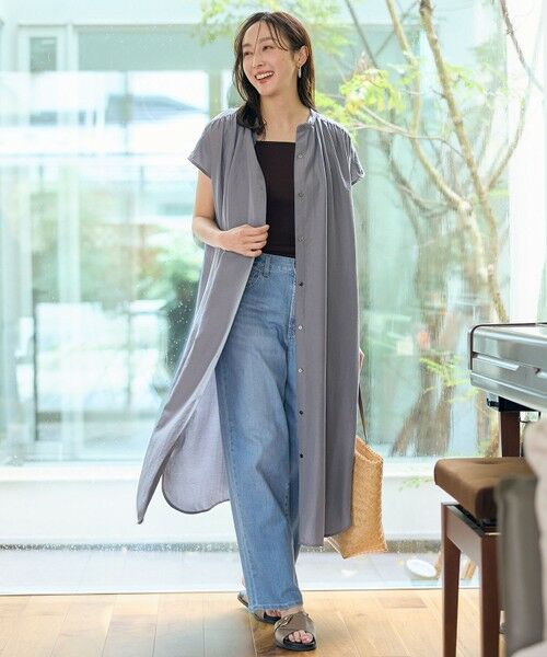 ANY / エニィ ミニ丈・ひざ丈ワンピース | 【洗濯機可/UVケア】スパンボイル撥水ワンピース | 詳細12