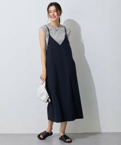 ANY / エニィ ロング・マキシ丈ワンピース | 【洗濯機可/セットアップ可/UVケア/速乾/イージーケア】サラサラテックリネンキャミソールワンピース