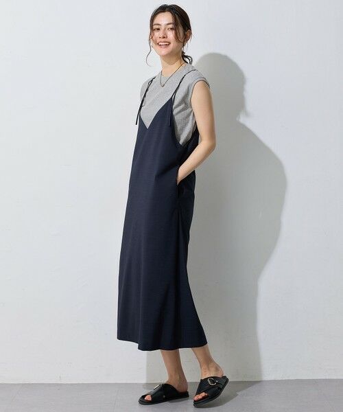 ANY / エニィ ロング・マキシ丈ワンピース | 【洗濯機可/セットアップ可/UVケア/速乾/イージーケア】サラサラテックリネンキャミソールワンピース | 詳細20