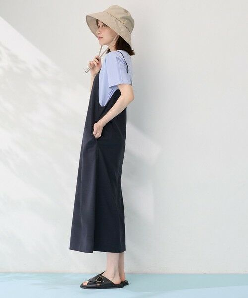 ANY / エニィ ロング・マキシ丈ワンピース | 【洗濯機可/セットアップ可/UVケア/速乾/イージーケア】サラサラテックリネンキャミソールワンピース | 詳細18