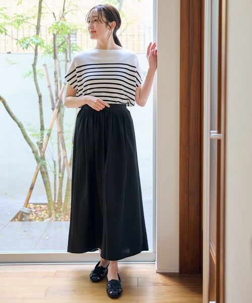 ANY / エニィ その他パンツ | 【ウエストゴム】スパンボイル撥水スカートパンツ | 詳細4