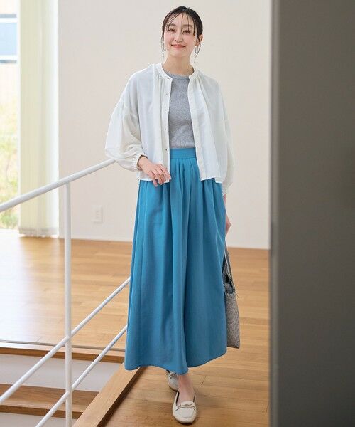 ANY / エニィ その他パンツ | 【ウエストゴム】スパンボイル撥水スカートパンツ | 詳細10