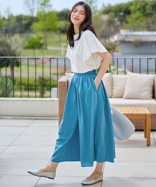 ANY / エニィ その他パンツ | 【ウエストゴム】スパンボイル撥水スカートパンツ | 詳細12