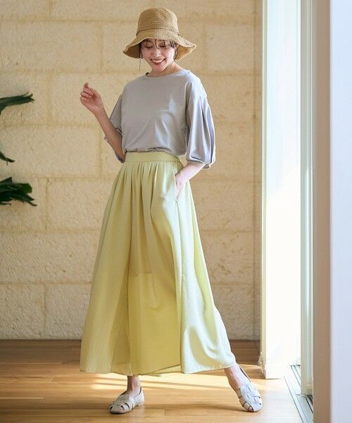 ANY / エニィ その他パンツ | 【ウエストゴム】スパンボイル撥水スカートパンツ | 詳細24