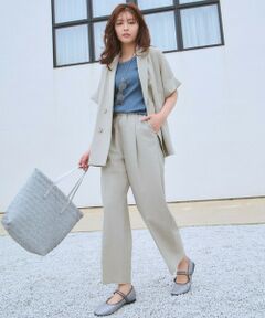 ANY / エニィ その他パンツ | 【洗濯機可/セットアップ可/UVケア/速乾/イージーケア】サラサラテックリネンパンツ