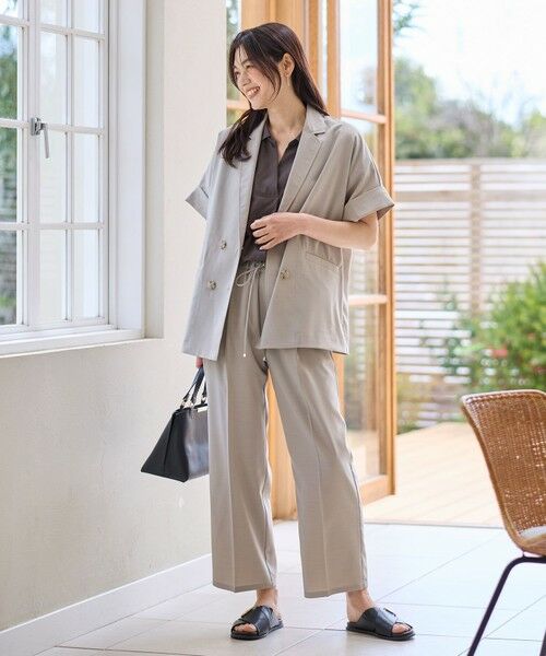 ANY / エニィ その他パンツ | 【洗濯機可/セットアップ可/UVケア/速乾/イージーケア】サラサラテックリネンパンツ | 詳細4