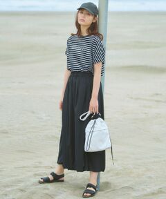 ANY / エニィ ミニ・ひざ丈スカート | 【撥水/ウエストゴム】バルーンスカート