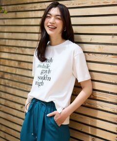ANY / エニィ カットソー | 【洗濯機可/UVケア/接触冷感】半袖ロゴＴシャツ