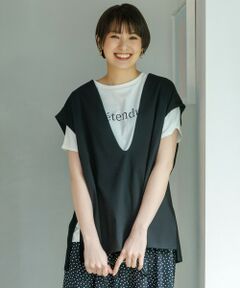 ANY / エニィ カットソー | 【洗濯機可/接触冷感/UVカット】Ｖネックチュニック