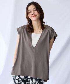 ANY / エニィ カットソー | 【洗濯機可/接触冷感/UVカット】Ｖネックチュニック