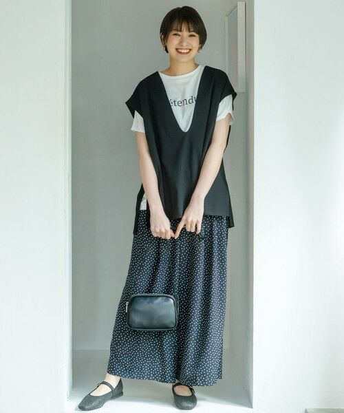 ANY / エニィ カットソー | 【洗濯機可/接触冷感/UVカット】Ｖネックチュニック | 詳細2