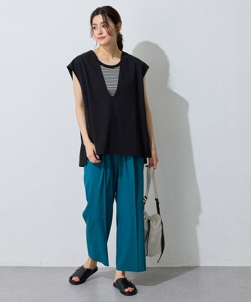 ANY / エニィ カットソー | 【洗濯機可/接触冷感/UVカット】Ｖネックチュニック | 詳細5