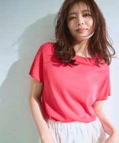 ANY / エニィ ニット・セーター | 【接触冷感/UVカット/抗菌防臭/手洗い可/アンチピリング】ファンクションフレンチスリーブニット