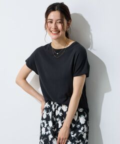 ANY / エニィ ニット・セーター | 【接触冷感/UVカット/抗菌防臭/手洗い可/アンチピリング】ファンクションフレンチスリーブニット